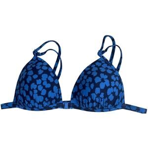 Aerie Small Blue Perky Triangle Swim Blue Top